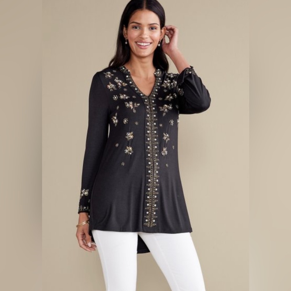 Black soft surroundings tunic size medium